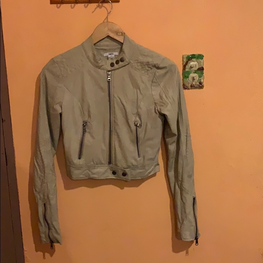 faux leather jacket